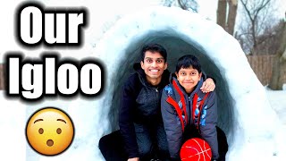 Our Ice House  Igloo  நாங்கள் கட்டிய பனிவீடு  VelBros Tamil [upl. by Aihsatan]