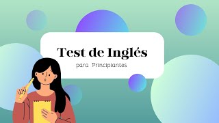 TEST DE INGLÉS  PARA PRINCIPIANTES  ConocimientosX [upl. by Minsk453]