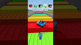 NOOB vs PRO vs HACKER vs HEROBRINE Car Jump Challenge 5 🤩 🚗 shorts beamngdrive [upl. by Torr]