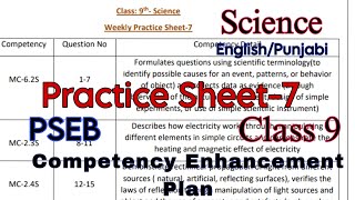 Solved Science Practice Sheet7Class9Competency Enhancement planPSEBPSEBEDUCATE [upl. by Aicirtel199]