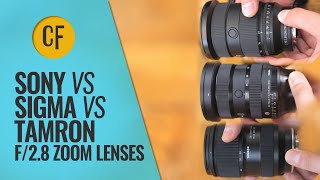 f28 Mark II zoom battle Sony vs Sigma Vs Tamron 2470  2875mm comparison [upl. by Assirem]