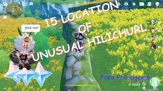 15 LOCATION OF UNUSUAL HILICHURL  WEI Bonus 2  proof if wei spawn 4 times a day In Description [upl. by Elijah901]