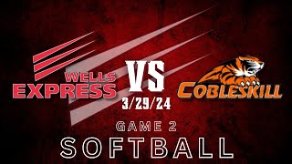 Wells vs SUNY Cobleskill Softball  Game 2 [upl. by Fenn]