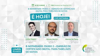 ENOTARIADO PASSO 2  EMISSÃO DE CERTIFICADO DIGITAL PARA TABELIÃES DE NOTAS  AO VIVO [upl. by Tennaj214]