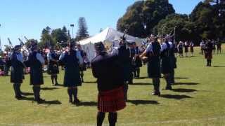 NSW Police Pipe Band  Tauranga 2014 [upl. by Sollie369]