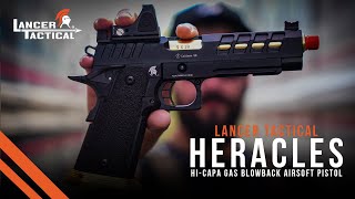 Lancer Tactical Heracles HiCapa Gas Blowback Review [upl. by Leshia822]