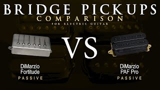 DiMarzio FORTITUDE vs PAF PRO  Bridge Guitar Pickup Comparison Tone Demo [upl. by Segroeg]