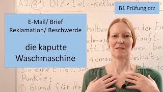 B1 Brief schreiben  EMail  Prüfung  Reklamation  Beschwerde  Deutsch lernen  learn german [upl. by Imotas]