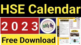 Safety Calendar 2023 free Download II HSE Calendar 2023 II Safety Calendar 2023 II Safety Calendar [upl. by Yatnoj]