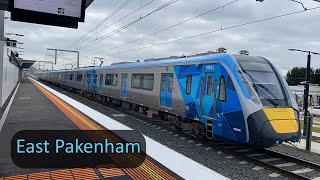 Trains at Melbourne’s newest station East Pakenham [upl. by Julietta2]