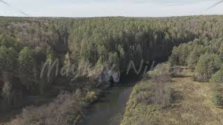 DLog M Bazhukovo Russia Stone Hole or Drinking Horse Autumn landscape Serga River Deer str [upl. by Hendrika]