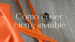 Aprende super facil a coser cierre o cremallera invisible [upl. by Atteve]