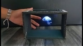 como hacer un proyector de holograma 3D con SMARTPHONE y carton reciclado holograma CASERO FACIL [upl. by Louanna682]