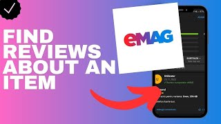 Where to find reviews about an item in the Emag app [upl. by Davie530]