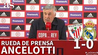 ATHLETIC 1 REAL MADRID 0  COPA DEL REY  Rueda de prensa de ANCELOTTI  AS [upl. by Ameekahs]