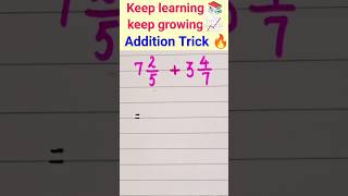 Addition of Mixed Fractions  Maths Tricks studywithjyoti [upl. by Euqinomod460]