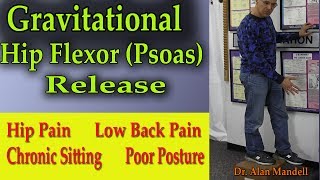 Gravitational Hip Flexor Release Low Back Pain Anterior Pelvic Tilt Hip Pain  Dr Mandell [upl. by Ecilegna]