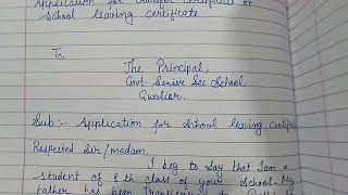 Application for School Leaving certificate Application for all classes [upl. by Barbara-Anne148]