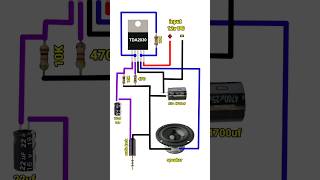 TDA 2030 ic amplifier circuit amplifier shorts youtubeshorts [upl. by Other255]