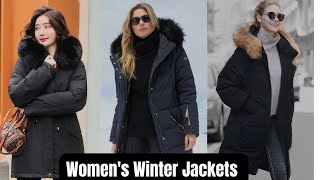 Womens Winter Jackets DesignsWomens JacketsWool jacketsWinter Jackets WomenFashionDesigns [upl. by Castora]