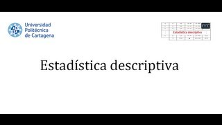 Introducción a la estadística descriptiva [upl. by Anayeek]