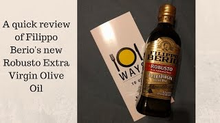 Filippo Berio Olive Oil Review [upl. by Patman607]