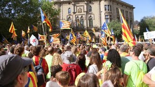 Huge rally for Catalan independence before vote [upl. by Hallimaj]