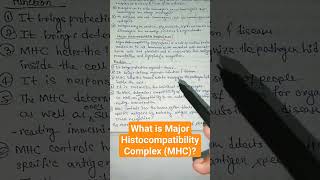 What is Major Histocompatibility ComplexMHC  Functions of MHCimmunology viralshortstrending [upl. by Neiht]