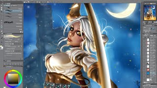 Lets Draw Witcher 3 Ciri Digital Painting [upl. by Nnylrats]