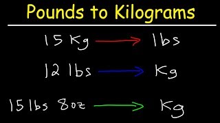 How To Convert From Pounds To Kilograms and Kilograms to Pounds [upl. by Rennat]