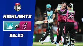 Brisbane Heat v Sydney Sixers  BBL13 [upl. by Hevak]