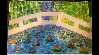 Monet Garden Finger Painting Art Lesson [upl. by Ulysses]