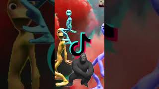 Three Colourful alien vs gorila dance challenge viralshort youtubeshorts new shorts [upl. by Noguchi715]