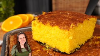 SEM FARINHA E SEM LEITE BOLO DE LARANJA FOFINHOMOLHADINHO E FÁCIL [upl. by Ebba]