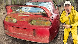 Abandoned Supercar MK4 Supra Turbo  First Wash in 15 Years  Car Detailing Restoration [upl. by Aneehsram]