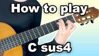 How to play C sus4 Chord on Guitar Csus4 [upl. by Marielle]