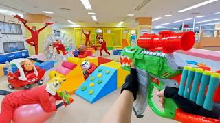 Nerf War  Amusement Park Battle 59 Nerf First Person Shooter [upl. by Florance]