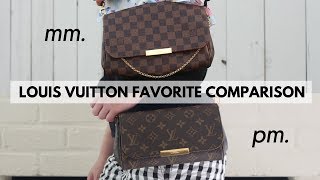 LOUIS VUITTON FAVORITE MM VS PM COMPARISON [upl. by Rise]