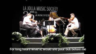 Wong Piano Quartet 2010 with excerpts from Poes quotLigeiaquot [upl. by Ejroj]