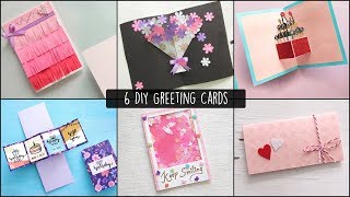 6 Easy Greetings Cards Ideas  Handmade Greeting Cards [upl. by Artie253]