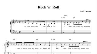 Avril Lavigne  Rock N Roll  Piano Music Sheet  PianoLuckcom [upl. by Quintessa]