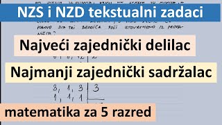 NZD i NZS tekstualni zadaci Matematika za 5 razred [upl. by Estus]