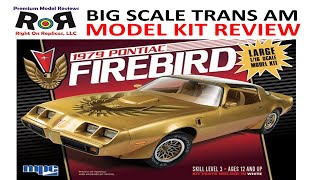 1979 Pontiac Firebird 116 Scale MPC 862 Model Kit Build amp Review [upl. by Enahsed437]