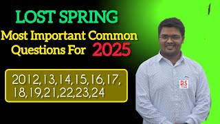 Lost Spring Most Important Common Questions For Exam 2025 LostSpringClass12AhsecCommonQuestions2025 [upl. by Ribal]