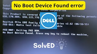 How to fix quotNo boot device found Press any key to reboot the machinequot  Dell Laptop Issue [upl. by Aciraa]