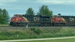 Westbound CN  Potterville MI 6824 [upl. by Alaet]