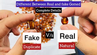 How to Test original GOMED STONE  how to Identify Real and fake Gomed stone Hessonite In Hindi [upl. by Dymoke484]