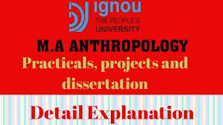 Ignou Ma Anthropology project reports dissertation and practicals Guide [upl. by Yenattirb]