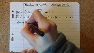 Calcul de parabole asymptote et position avec un DL  L1 Analyse Fonction et Développements limités [upl. by Ruenhs]