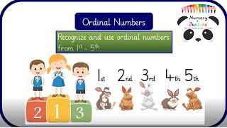 Ordinal Number Video Lesson for Kindergarten and Nursery [upl. by Marybelle705]